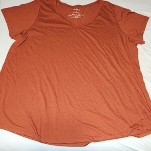 Torrid Burnt Orange V-Neck Tee